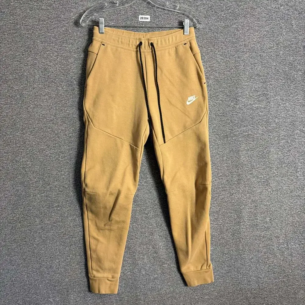 Nike Men's Size Small Gold Yellow Cotton Blend Tech Fleece Jogger Pants